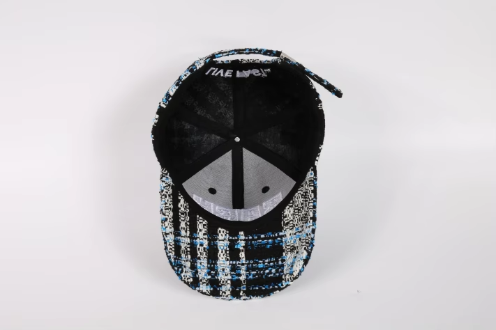 Blue Houndstooth Bark Cap