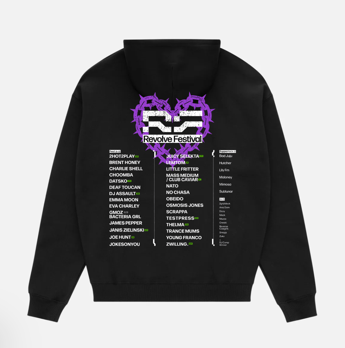 Revolve Line up Heart Hoodie