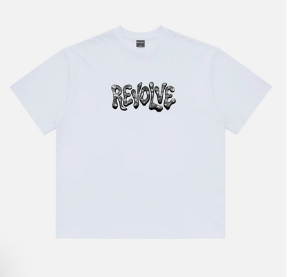 Revolve Wavy Logo T-Shirt (WHITE)