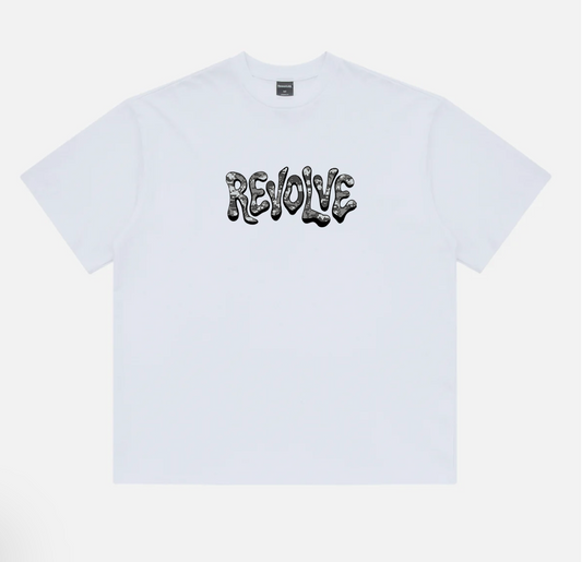 Revolve Wavy Logo T-Shirt (WHITE)